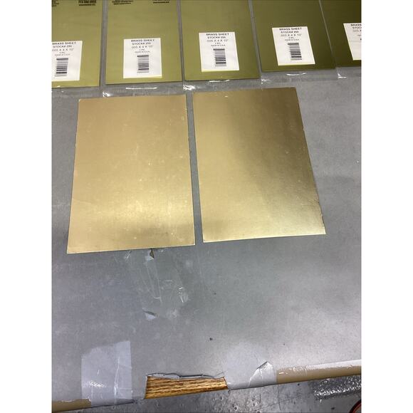 Set Of 6 Brass Sheets (New) And 6 Wood Planks For Model Ships - Picture 5 of 6